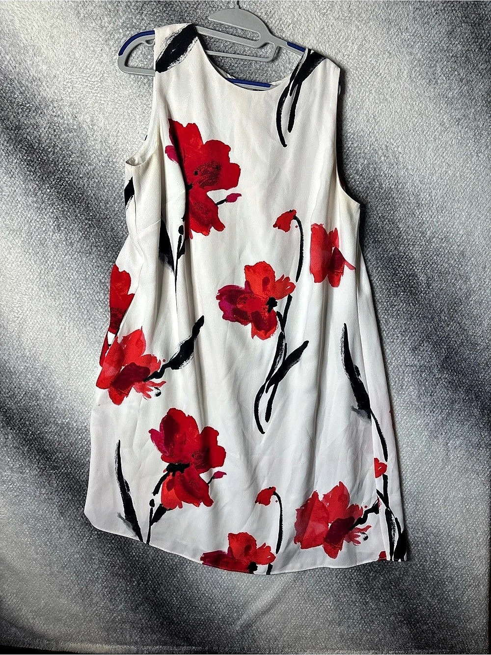 Lauren Ralph Lauren Floral Mini Dress in White & Red Size 16W